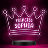Princess Girl Crown Name Personalised Gift Colour Changing Led Lamp Night Light
