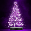 Tree Christmas Family Name Personalised Gift Colour Change Led Lamp Night Light