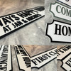 Home Sweet Home Hearts Any Colour Any Text 3D Train Style Street Home Sign