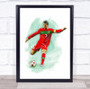 Footballer Cristiano Ronaldo Portugal Football Player Watercolour Wall Art Print