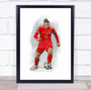 Footballer Gareth Bale Wales Cymru Football Player Watercolour Wall Art Print