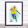 Footballer Richarlison Brazil Football Player Watercolour Wall Art Print