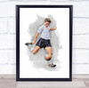 Footballer Duncan Edwards Football Player Watercolour Wall Art Print