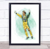 Footballer David Seaman Football Player Watercolour Wall Art Print