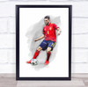 Footballer Koke Spain Football Player Watercolour Wall Art Print