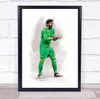 Footballer Alisson Football Player Watercolour Wall Art Print