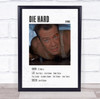 Die Hard Polaroid Movie Vintage Film Wall Art Poster Print