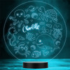 Kids Cute Sealife Animals Round Personalised Gift Colour Change LED Night Light