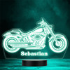 Vintage Motorcycle Silhouette Personalised Gift Colour Change LED Night Light