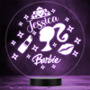 Barbie Girl Icons Lipstick Kiss Personalised Gift Colour Change LED Night Light