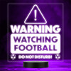 Warning Funny Football Sports Fan Personalised Gift Any Colour LED Night Light
