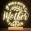 Worlds Best Mother Mother's Day Round Personalised Gift Lamp Night Light
