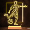 Footballer Line Art Kicking Ball World Cup Personalised Gift Lamp Night Light