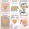 Calendar Heart Personalised Wooden Wedding Save The Date Magnets & Backing Cards