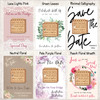 Wall Calendar Personalised Wooden Wedding Save The Date Magnets & Backing Cards