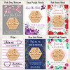 Rings Hexagon Personalised Wooden Wedding Save The Date Magnets and Backing Cards