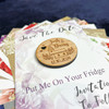 Church Round Personalised Wooden Wedding Save The Date Magnets & Backing Cards