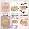 Ticket Style Personalised Wooden Wedding Save The Date Magnets & Backing Cards