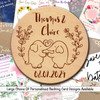 Elephants Personalised Wooden Wedding Save The Date Magnets & Backing Cards