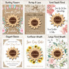 Sunflower Personalised Wooden Wedding Save The Date Magnets and Backing Cards
