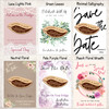 Feather Personalised Wooden Wedding Save The Date Magnets & Backing Cards