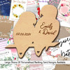 Lovebirds On Branch Wooden Wedding Save The Date Magnets & Backing Cards