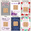 Wedding Cake Square Wooden Wedding Save The Date Magnets & Backing Cards