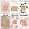 Wedding Cake Square Wooden Wedding Save The Date Magnets & Backing Cards