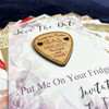 Guitar Pick Music Wooden Wedding Save The Date Magnets & Backing Cards