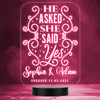 She Said Yes Engagement Personalised Gift Colour Changing Night Light