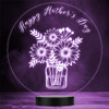 Happy Mother's Day Chrysanthemum Flowers Personalised Gift Colour Night Light