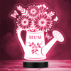 Happy Mother's Day Watering Can Flowers Mum Personalised Gift Colour Night Light