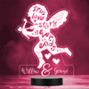 Cupid Silhouette Love Story Valentine's Day Personalised Gift Colour Night Light