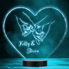 Hands holding Pinky Valentine's Day Personalised Gift Colour Change Night Light