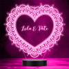 Indian Henna Tattoo Valentine's Day Personalised Gift Colour Change Night Light