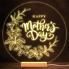 Happy Mother's Day Round & Leaves Personalised Gift Warm Lamp Night Light