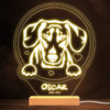 Dachshund Dog Memorial Pet Loss Dates Personalised Gift Warm Lamp Night Light
