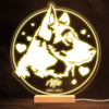 German Shepherd Dog Memorial Pet Loss Dates Round Personalised Gift Night Light