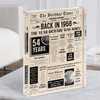 1968 Newspaper Any Age Any Year You Were Born Birthday Facts Gift Acrylic Block