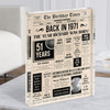 1971 Newspaper Any Age Any Year You Were Born Birthday Facts Gift Acrylic Block