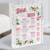 2013 Pink Flower Any Age Any Year Were Born Birthday Facts Gift Acrylic Block