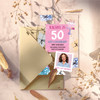 50th Or Any Age Photo Acrylic Clear Luxury Birthday Party Invitations