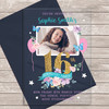 16th Or Any Age Photo Banner Acrylic Transparent Birthday Party Invitations