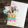 100th Or Any Age Photo Banner Acrylic Transparent Birthday Party Invitations