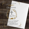 Gold Silver Wreath Acrylic Clear Transparent Luxury Christening Invitations