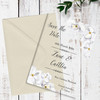 White Watercolour Floral Acrylic Clear Luxury Wedding Save The Date Invite Cards