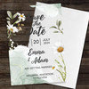 Daisy Flower Acrylic Clear Transparent Luxury Wedding Save The Date Invite Cards