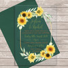 Sunflower Oval Acrylic Clear Transparent Luxury Wedding Invitations Invites