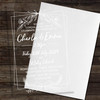 White Deco Line Frame Acrylic Clear Transparent Wedding Invitations Invites