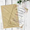 Elegant Classic Acrylic Clear Transparent Luxury Wedding Invitations Invites